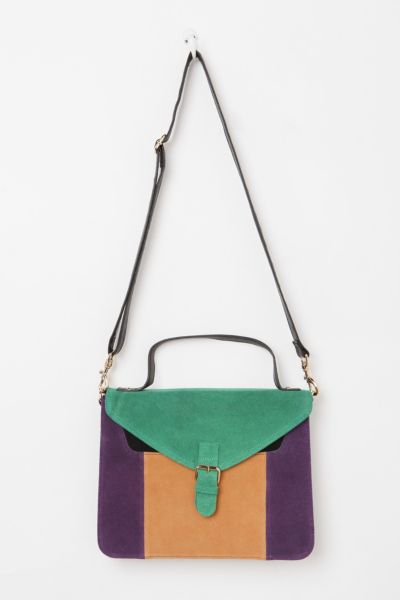 Cooperative Structured Colorblock Satchel   Urban Outfitters