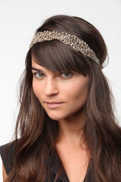 Twisted Rhinestone Headwrap   Urban Outfitters