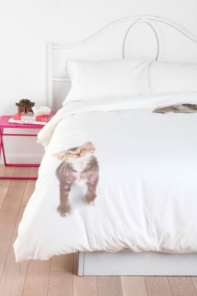 Flat Cat Duvet Cover   Urban Outfitters