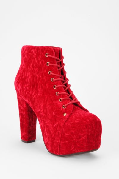 Jeffrey Campbell Velvet Lita Boot   Urban Outfitters