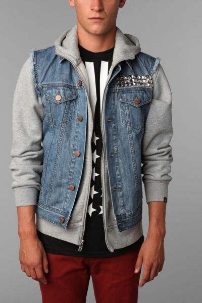 Standard Cloth Studded Denim Vest   Urban Outfitters