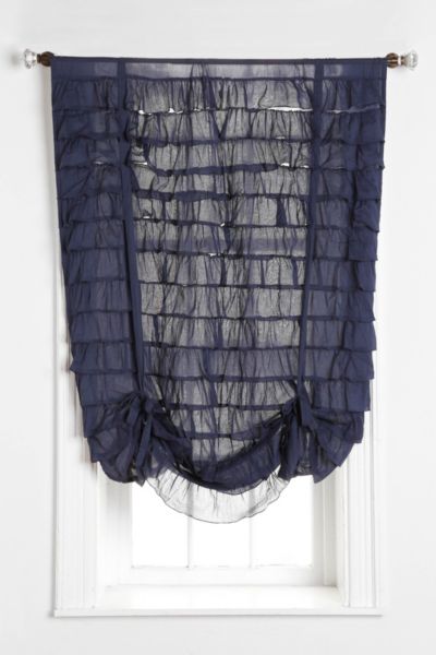 Waterfall Ruffle Draped Shade Curtain
