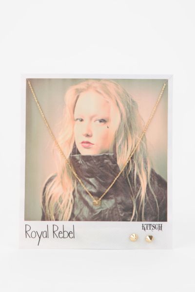 Kitsch Royal Rebel Necklace & Earring Set   Urban Outfitters