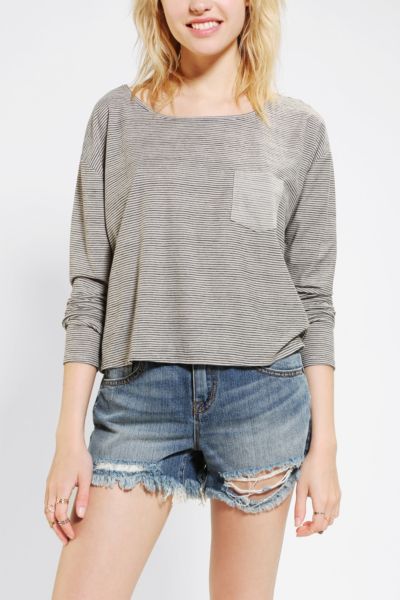 BDG Kim Boxy Cropped Top - Urban Outfitters