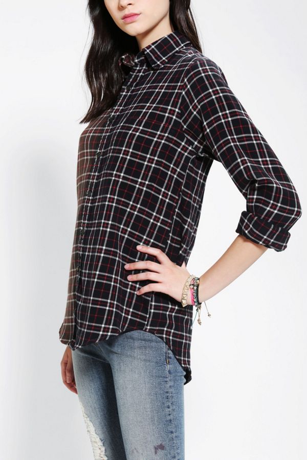 Slide View: 2: Urban Renewal 50/50 Boyfriend Flannel Shirt