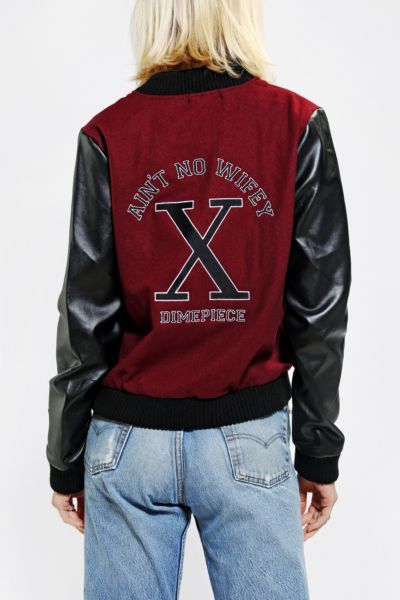 DimePiece X UO Aint No Wifey Varsity Jacket