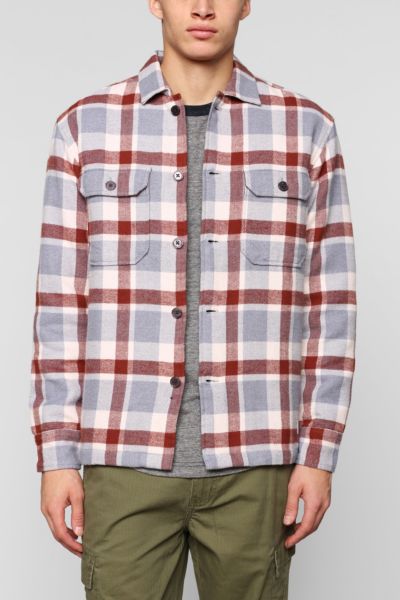 Stussy Troop Plaid Flannel Button-Down Shirt Jacket - Urban Outfitters
