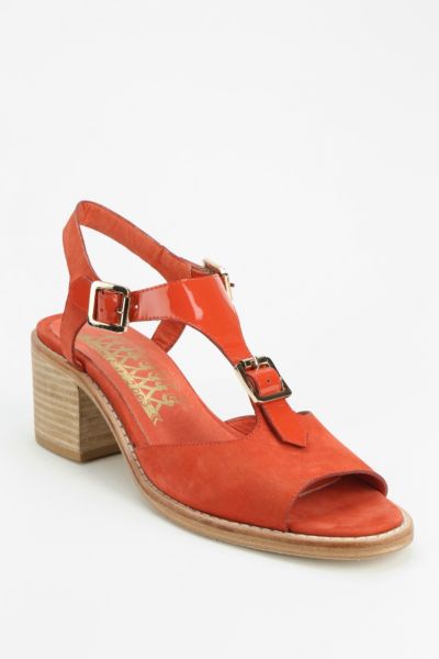 F Troupe Triple Buckle T Strap Heel