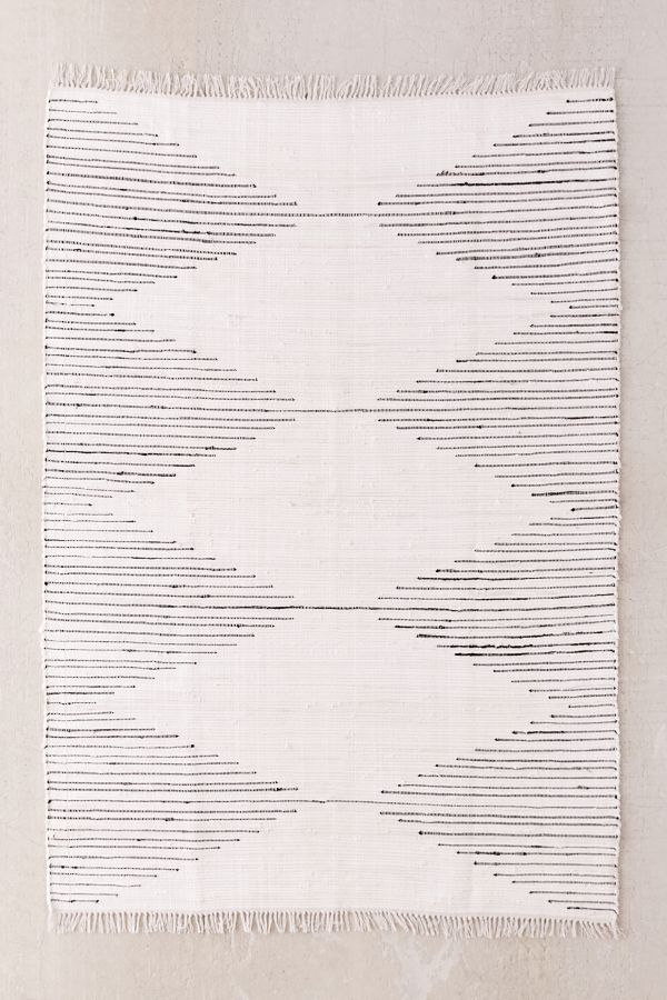 Slide View: 1: Connected Stripe Rag Rug