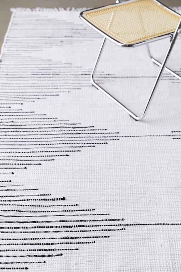 Slide View: 2: Connected Stripe Rag Rug
