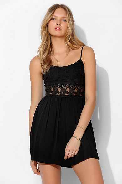 Pins And Needles Sophia Lace-Top Fit & Flare Dress