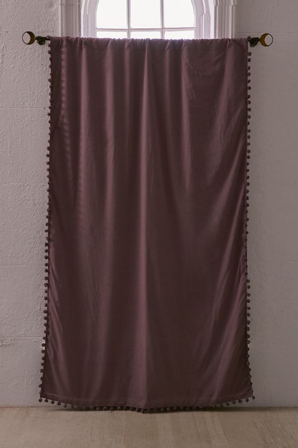 Blackout Pompom Curtain Urban Outfitters