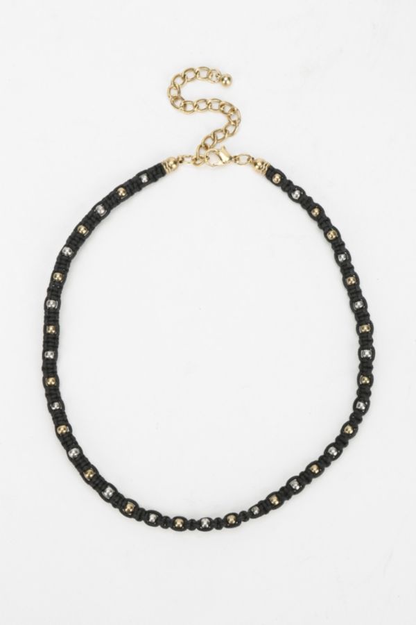 Woven Cord Choker Necklace Urban Outfitters