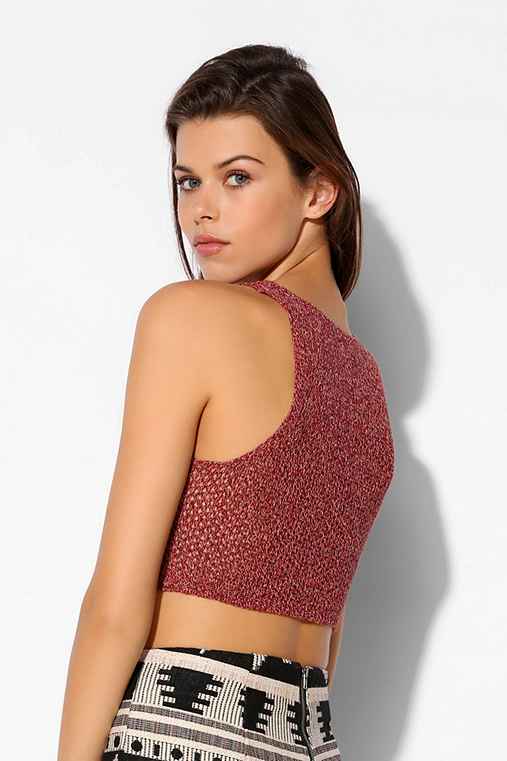 Ecote Mesh-Back Sweater Bra Top - Urban Outfitters