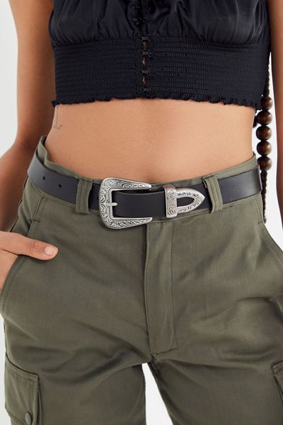 Ecote Metal-Tipped Leather Belt