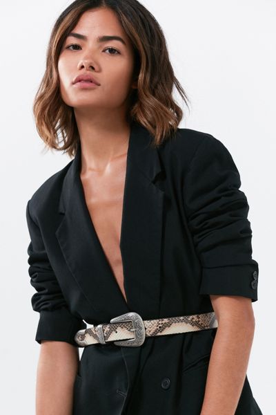 Ecote Metal-Tipped Leather Belt