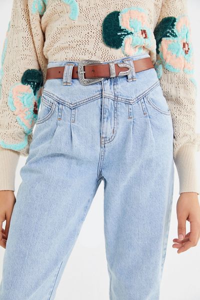 Ecote Metal-Tipped Leather Belt