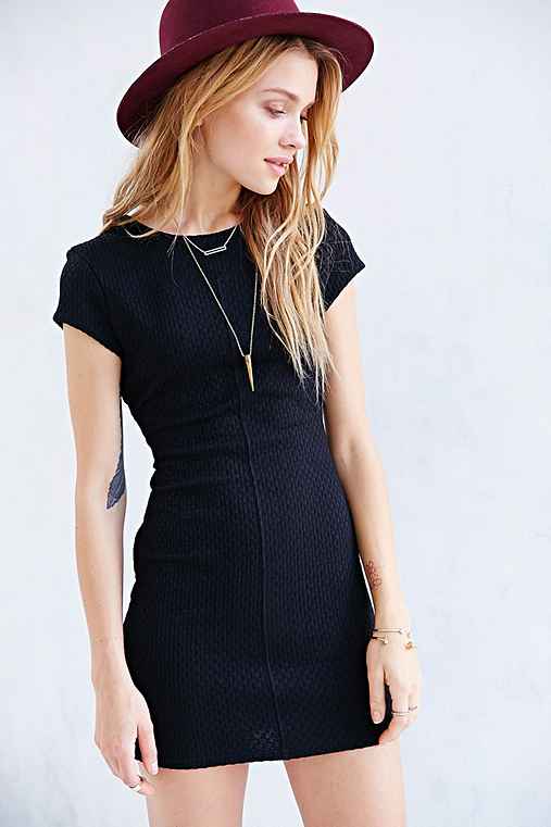 Silence + Noise Textured Ponte Knit Mini Dress - Urban Outfitters