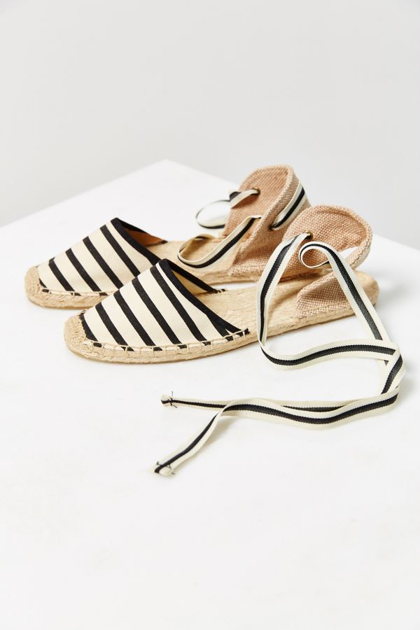 Slide View: 4: Soludos Classic Canvas Stripe Espadrille Sandal