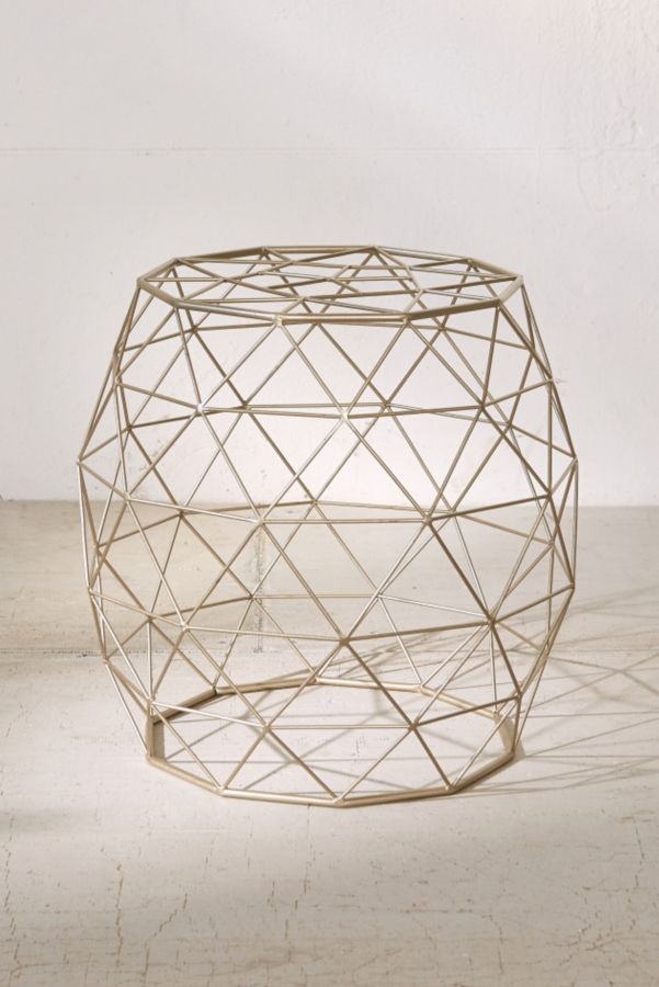 Slide View: 2: Geometric Metal Side Table