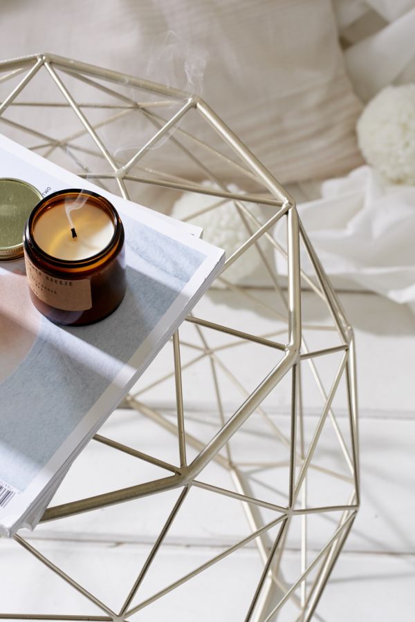 Slide View: 4: Geometric Metal Side Table