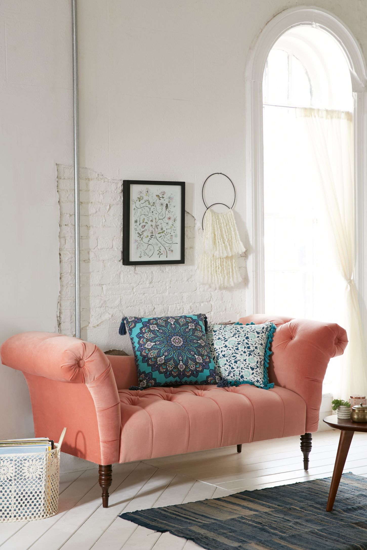 Antoinette Fainting Sofa Coral Urban Outfitters