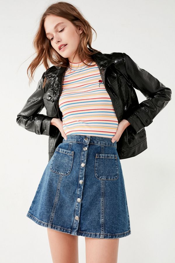 BDG Denim Button-Front Skirt | Urban Outfitters
