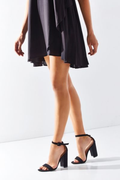 Thin Ankle Strap Heel - Black 8. at Urban Outfitters