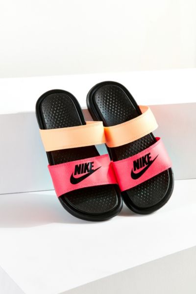 nike benassi duo ultra slide rose gold