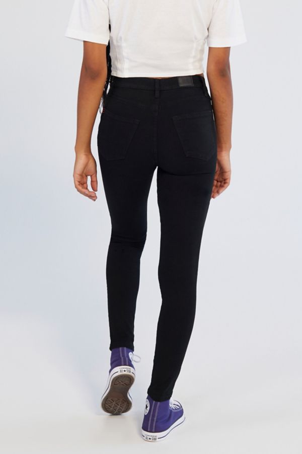 black ripped jeans high rise