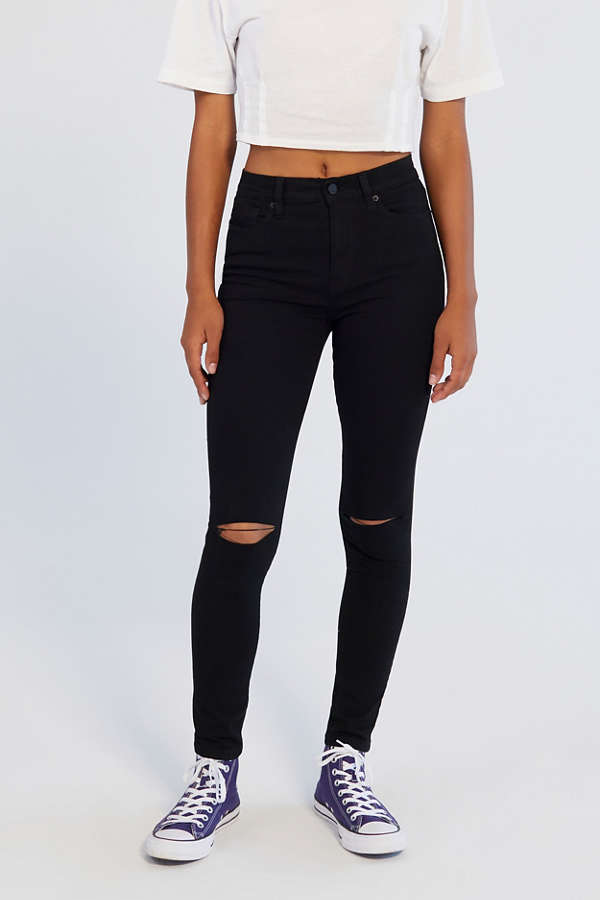 BDG Twig Ripped High-Rise Skinny Jean - Black | Urban Outfitters