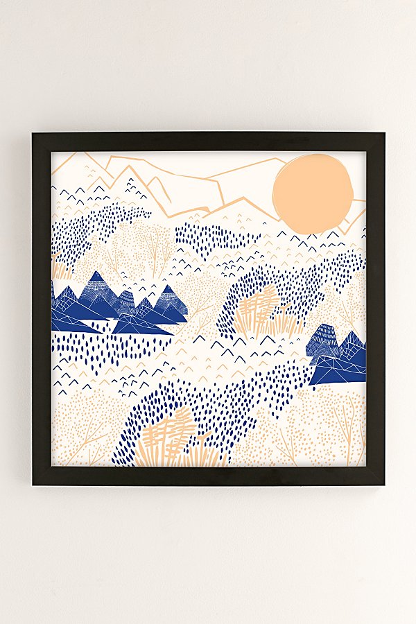 Urban Outfitters Leah Duncan Mountain Blossom Art Print In Black Matte