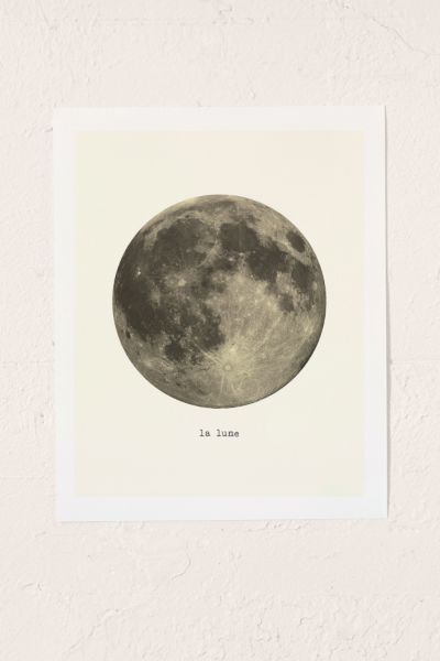 Urban Outfitters Merci Merci La Lune Art Print In No Frame