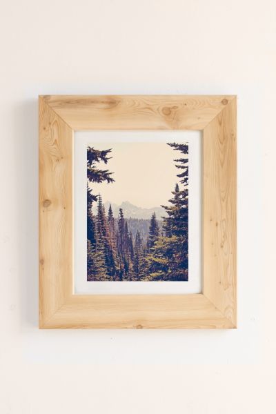 Urban Outfitters Kurt Rahn Mountains Through The Trees Art Print In Pine