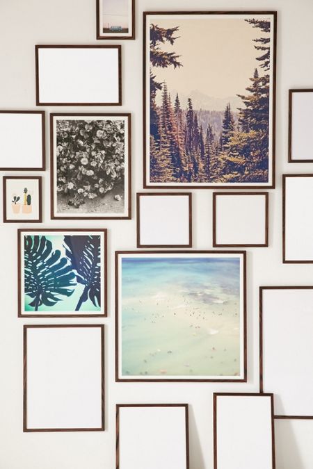 Slide View: 1: Walnut Wood Art Print Frame