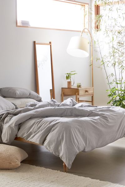 Urban Outfitters T-shirt Jersey Duvet Cover In Grey