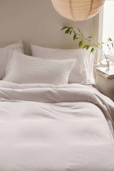 Urban Outfitters T-shirt Jersey Duvet Cover In White
