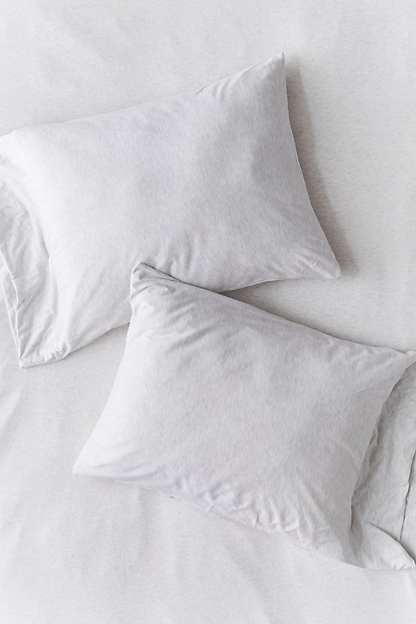 Urban Outfitters T-shirt Jersey Pillowcase Set In Light Grey