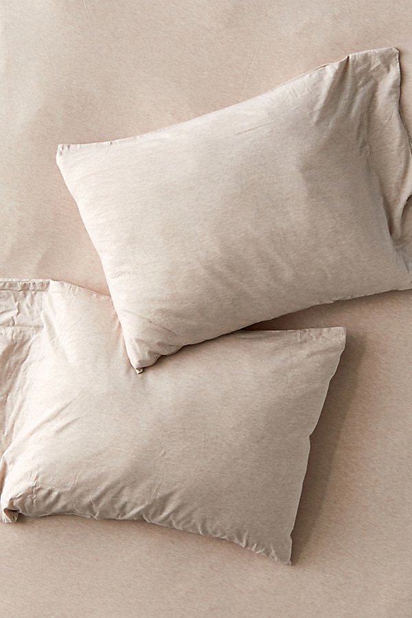 Urban Outfitters T-shirt Jersey Cotton Pillowcase Set In Neutral Multi