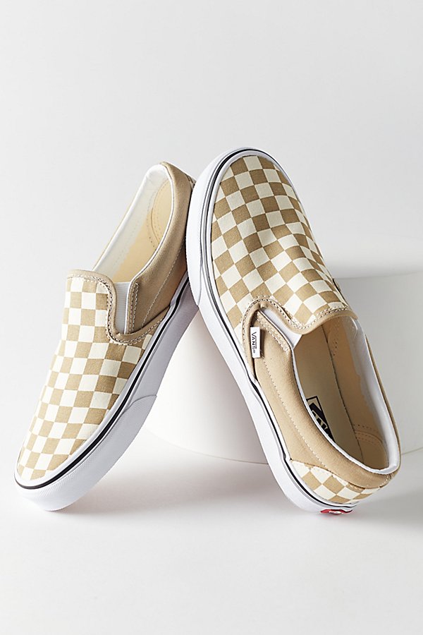 Vans Checkerboard Slip-on Sneaker In Beige