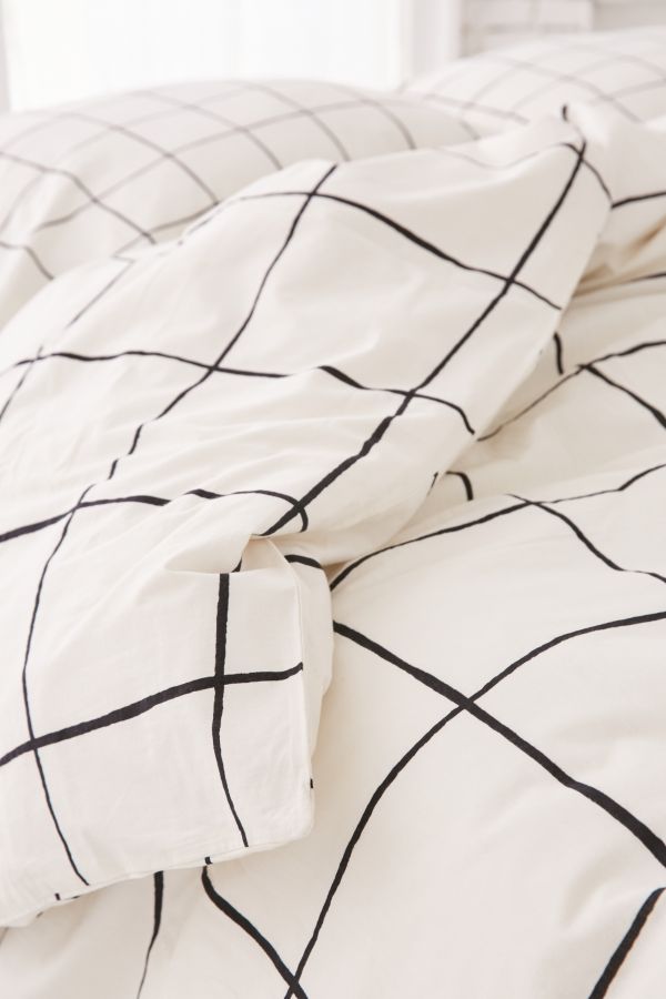 Wonky Grid Duvet Cover | Urban Outfitters