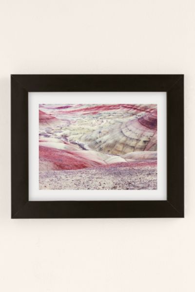 Urban Outfitters Christina Hicks Painted Hills Art Print In Black Matte