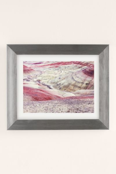Urban Outfitters Christina Hicks Painted Hills Art Print In Silver Matte
