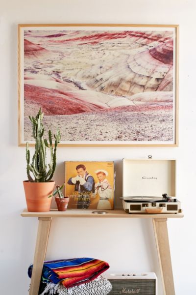 Urban Outfitters Christina Hicks Painted Hills Art Print In Natural Wood