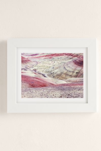 Urban Outfitters Christina Hicks Painted Hills Art Print In White Matte
