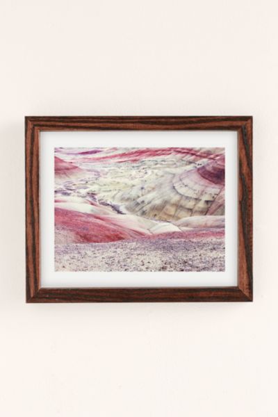 Urban Outfitters Christina Hicks Painted Hills Art Print In Walnut Wood