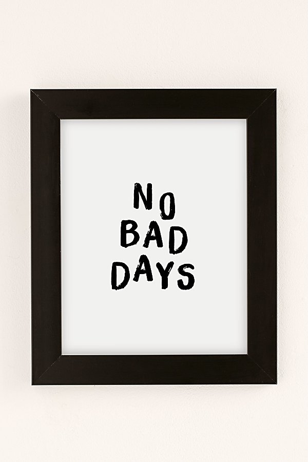 Urban Outfitters The Nectar Collective No Bad Days Art Print In Black Matte