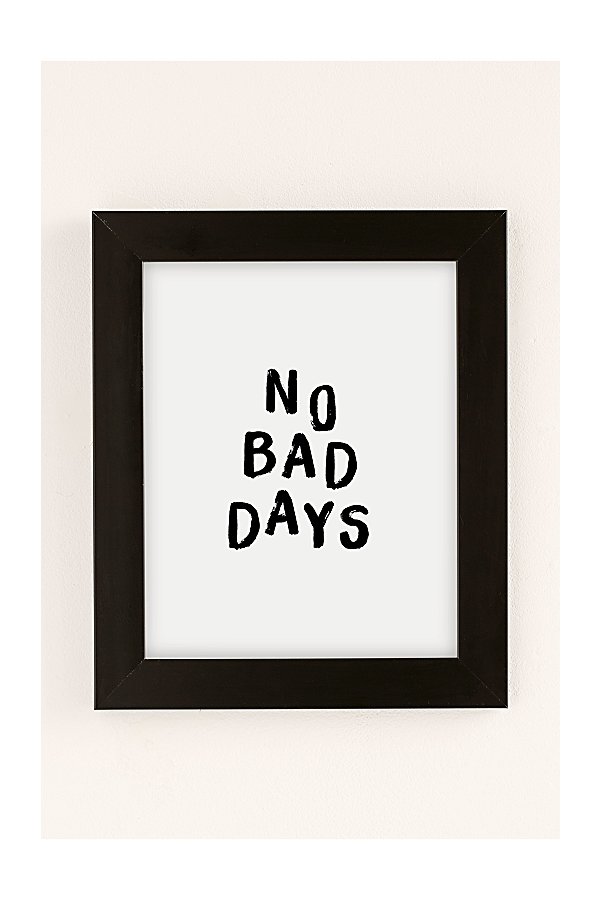 Urban Outfitters The Nectar Collective No Bad Days Art Print In Modern Black