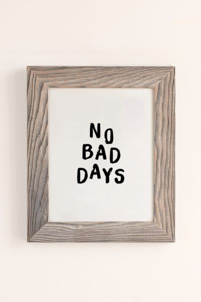 Urban Outfitters The Nectar Collective No Bad Days Art Print In Buff Barnwood