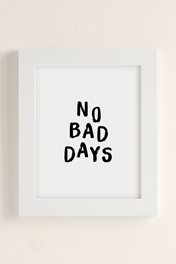 Urban Outfitters The Nectar Collective No Bad Days Art Print In White Matte